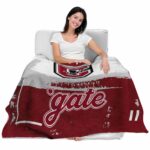 personalized colgate raiders paint strokes maroon white blanket best selling