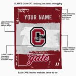 personalized colgate raiders paint strokes maroon white blanket best selling