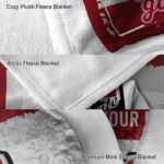 personalized colgate raiders paint strokes maroon white blanket best selling