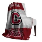 personalized colgate raiders paint strokes maroon white blanket best selling