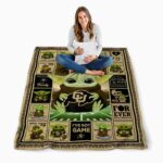 personalized colorado buffaloes baby yoda gold blanket high quality