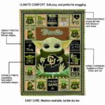 personalized colorado buffaloes baby yoda gold blanket new arrival