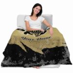 personalized colorado buffaloes grunge streaks gold blanket best selling