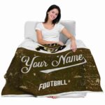 personalized colorado buffaloes grunge texture gold white blanket best selling