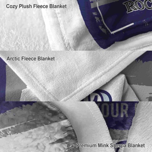 personalized colorado rockies paint strokes blue white blanket premium grade
