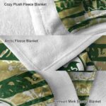 personalized colorado state rams floral stripes green white blanket premium grade