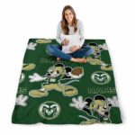 personalized colorado state rams mickey green blanket best selling