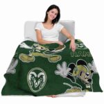 personalized colorado state rams mickey green blanket best selling