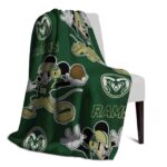 personalized colorado state rams mickey green blanket best selling
