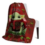 personalized cornell big red baby yoda red blanket best selling
