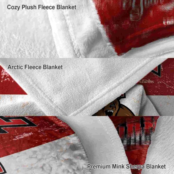 personalized cornell big red grunge texture red white blanket premium grade