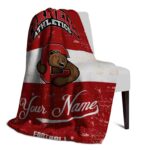 personalized cornell big red grunge texture red white blanket top rated