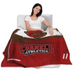 personalized cornell big red paint strokes red white blanket best selling
