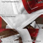 personalized cornell big red paint strokes red white blanket best selling