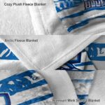 personalized creighton bluejays floral stripes blue white blanket premium grade