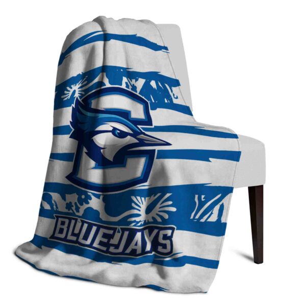 personalized creighton bluejays floral stripes blue white blanket top rated