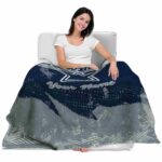 personalized dallas cowboys grunge streaks blue blanket latest model