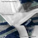 personalized dallas cowboys grunge streaks blue blanket premium grade