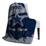 personalized dallas cowboys grunge streaks blue blanket top rated