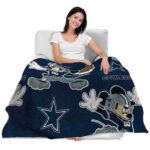 personalized dallas cowboys mickey blue blanket latest model