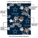 personalized dallas cowboys mickey blue blanket new arrival