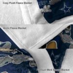 personalized dallas cowboys mickey blue blanket premium grade