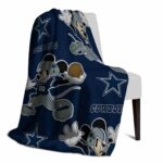 personalized dallas cowboys mickey blue blanket top rated