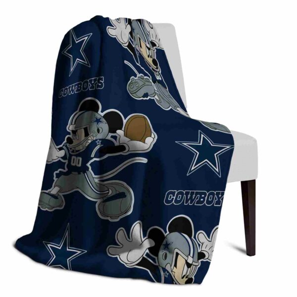 personalized dallas cowboys mickey blue blanket top rated