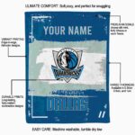 personalized dallas mavericks paint strokes blue white blanket new arrival