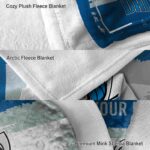 personalized dallas mavericks paint strokes blue white blanket premium grade