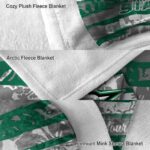 personalized dallas stars floral stripes green white blanket premium grade