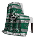 personalized dallas stars floral stripes green white blanket top rated