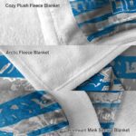 personalized detroit lions floral stripes blue white blanket best selling