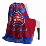 personalized detroit pistons grunge streaks red blanket best selling