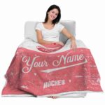 personalized detroit red wings grunge texture red white blanket latest model