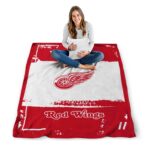 personalized detroit red wings paint strokes red white blanket high quality