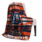 personalized detroit tigers floral stripes navy white blanket top rated
