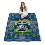personalized drake bulldogs baby yoda blue blanket high quality