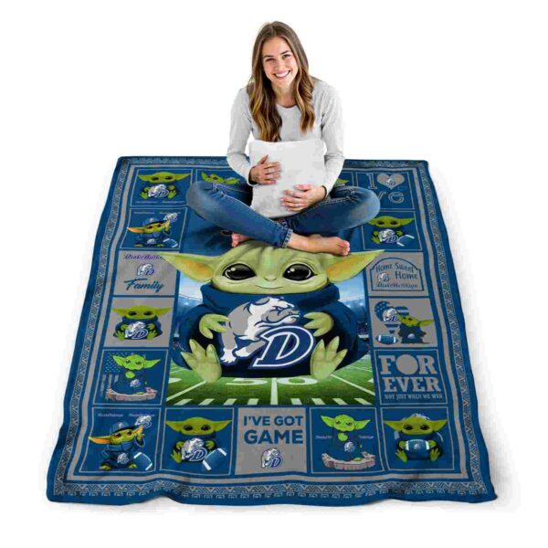 personalized drake bulldogs baby yoda blue blanket high quality