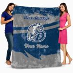 personalized drake bulldogs grunge streaks blue blanket fashion forward