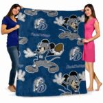 personalized drake bulldogs mickey blue blanket fashion forward