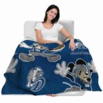 personalized drake bulldogs mickey blue blanket latest model