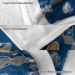 personalized drake bulldogs mickey blue blanket premium grade