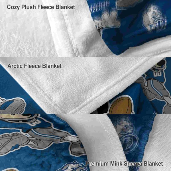 personalized drake bulldogs mickey blue blanket premium grade