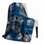 personalized drake bulldogs mickey blue blanket top rated