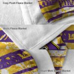 personalized east carolina pirates floral stripes purple white blanket best selling