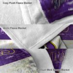 personalized east carolina pirates grunge texture purple white blanket best selling