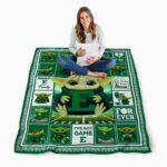 personalized eastern michigan eagles baby yoda green blanket best selling