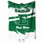 personalized eastern michigan eagles grunge streaks green blanket best selling