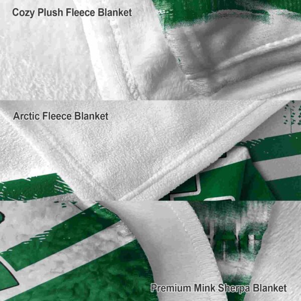 personalized eastern michigan eagles grunge streaks green blanket premium grade